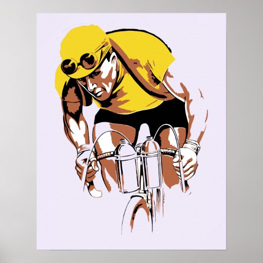 Retro Art the cycling champ Poster (Vorne)