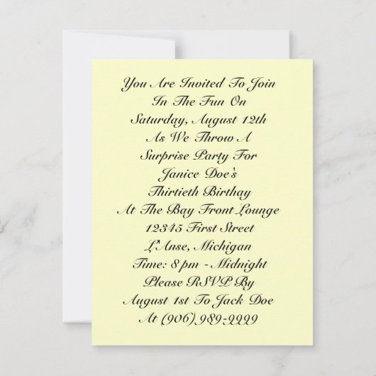 Retro Art-Überraschungs-Party Einladungsballon Einladung (Rückseite)