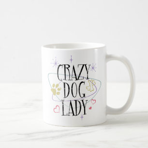 Retro Art-verrückte Hundedame Mug Kaffeetasse