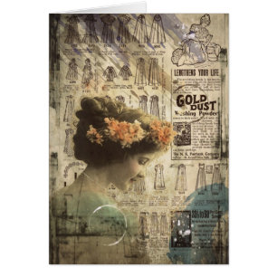 Retro Art Vintag Woman Catalog Mode Ads
