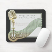 Retro Art Vintager Mic Mousepad (Mit Mouse)