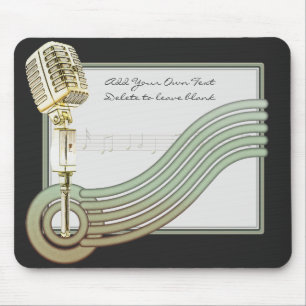 Retro Art Vintager Mic Mousepad