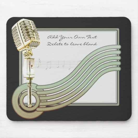 Retro Art Vintager Mic Mousepad (Vorne)