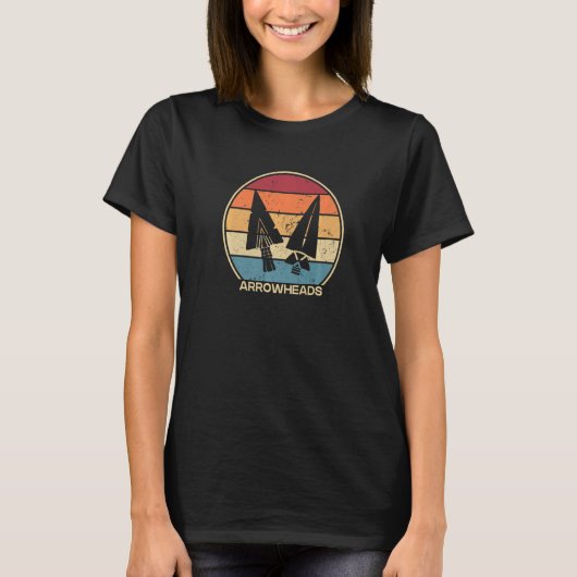 Retro Artifact Rocks Flint Hunter Arrowhead Collec T-Shirt (Vorderseite)