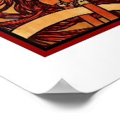Retro Artist Mucha Image drucken Poster (Ecke)