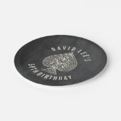 Retro Artistic Ace Poker Custom Party Pappteller (Schrägansicht)