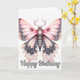 Retro Artistic Butterfly Design | Happy Birthday Karte