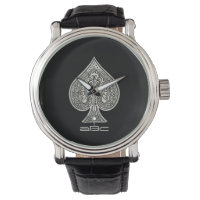 Retro Artistic Poker Ace of Spades Personalisiert