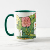 Retro Arts & Crafts oder Craftsman Blumenfries Tasse (Links)