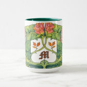 Retro Arts & Crafts oder Craftsman Blumenfries Tasse (Zentrum)