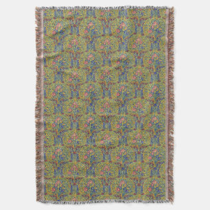 Retro Arts & Crafts Stil Vogel-in-Bäumen-Muster Decke