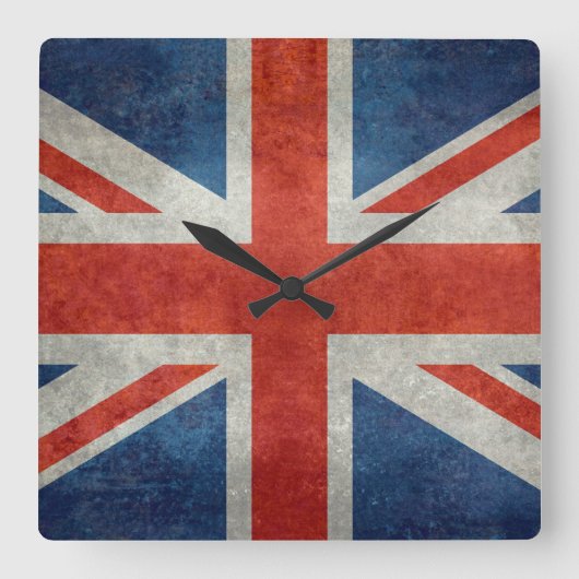 Retro Artuhr der BRITISCHEN britischen Quadratische Wanduhr (Vorderseite)