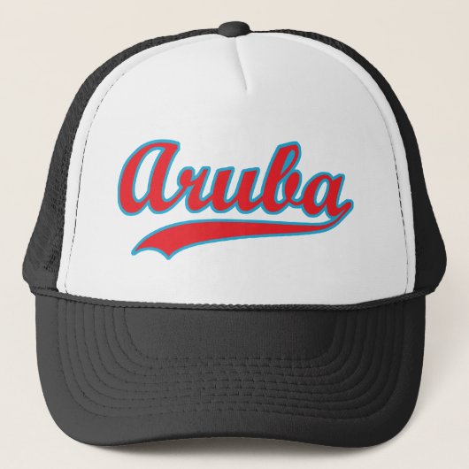 Retro Aruba Truckerkappe (Vorderseite)