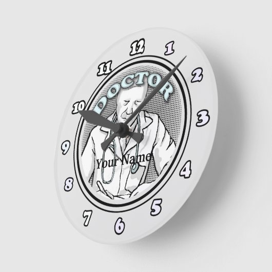Retro-Arzt Runde Wanduhr (Winkel)