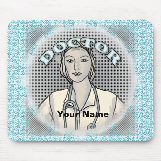 Retro-Ärztin Mousepad (Vorne)