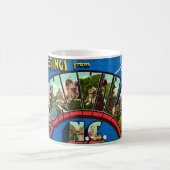 Retro Asheville NC Postcard Kaffeetasse (Mittel)