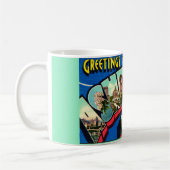 Retro Asheville NC Postcard Kaffeetasse (Links)