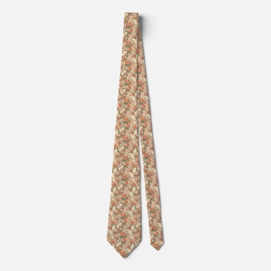 Retro Asian floral Garden Neck Tie Krawatte (Vorderseite)