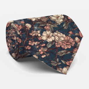 Retro Asian floral Garden Neck Tie Krawatte