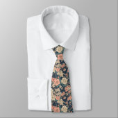 Retro Asian floral Garden Neck Tie Krawatte (Gebunden)