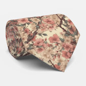 Retro Asian floral Garden Neck Tie Krawatte (Gerollt)
