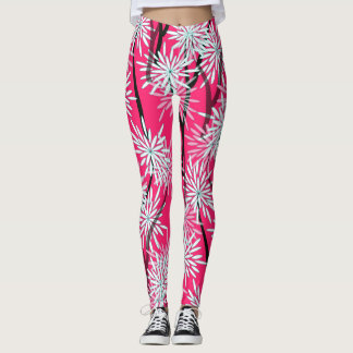 Retro asiatisches Blumenmuster. Leggings
