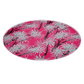 Retro asiatisches Blumenmuster. Schneidebrett (Ecke)