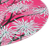 Retro asiatisches Blumenmuster. Schneidebrett (Ecke)