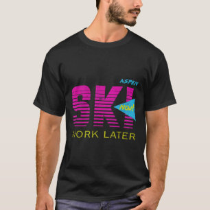 Retro Aspen 80er Colorado Skifahren T-Shirt