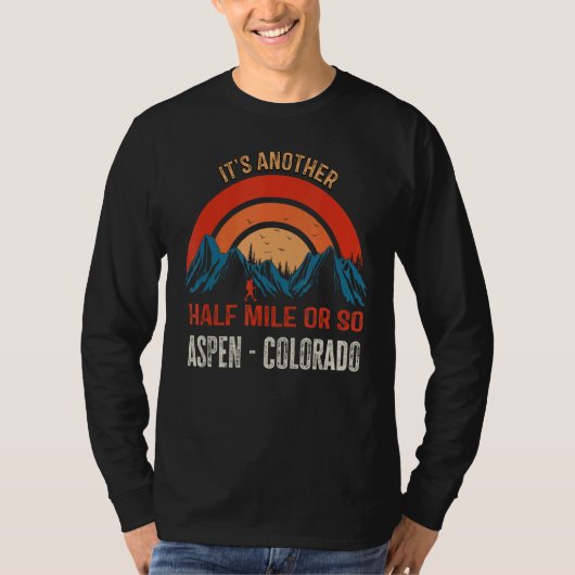 Retro Aspen Colorado Wandern T-Shirt (Vorderseite)