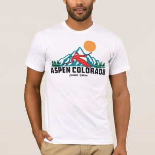 Retro Aspen Mountain, Colorado Ski T-Shirt