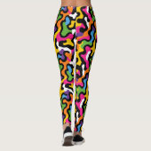 Retro Ästhetik Funky Wirbel Farbiges Muster y2k Leggings (Rückseite)