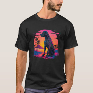 Retro Ästhetik Großer Dane Hund T-Shirt