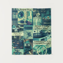 Retro-Ästhetik-Mood-Board-Collage mit individuelle