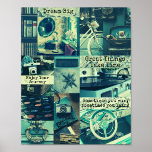 Retro-Ästhetik-Mood-Board-Foto-Collage-Zitate Poster