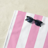 Retro Ästhetik Rosa Personalisierte Monogramm Strandtuch (Beispiel)