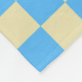 Retro-Ästhetik Schachbrettmuster Blau Name Fleecedecke (Ecke)