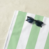 Retro Ästhetisch Grün Personalisierte Monogramm Strandtuch (Beispiel)