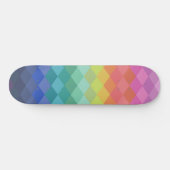 Retro Ästhetische, dynamische Regenbogenformen Mus Skateboard (Horizontal)