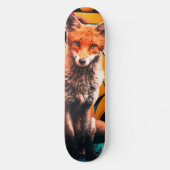 Retro Ästhetische Graffiti Lady FOX Skateboard (Vorderseite)