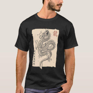 Retro Ästhetische japanische Drachen Tokyo Ukiyo A T-Shirt