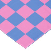 Retro Ästhetische Karton Muster Rosa und Blau Tischdecke (Schrägansicht)