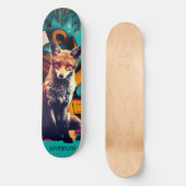 Retro Ästhetische Personalisierte FOX Skateboard (Vorderseite)