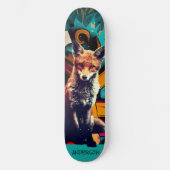 Retro Ästhetische Personalisierte FOX Skateboard (Vorderseite)