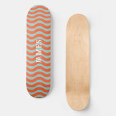 Retro-ästhetische trippy-Wavy-Streifen personalisi Skateboard (Vorderseite)