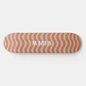 Retro-ästhetische trippy-Wavy-Streifen personalisi Skateboard (Horizontal)