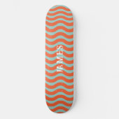 Retro-ästhetische trippy-Wavy-Streifen personalisi Skateboard (Vorderseite)