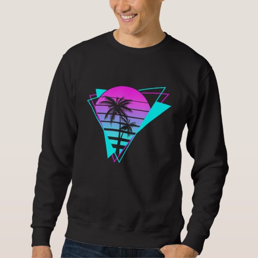 Retro Ästhetische Vaporwave Aighties Geometric Pal Sweatshirt (Vorderseite)