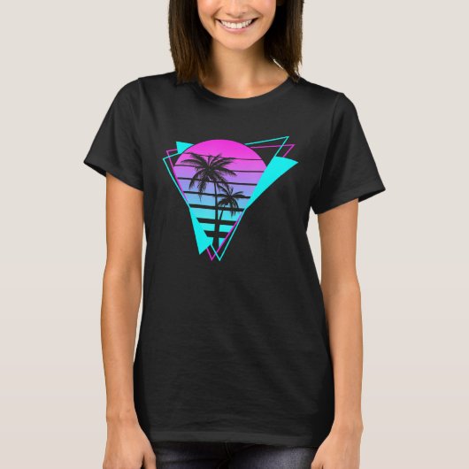 Retro Ästhetische Vaporwave Aighties Geometric Pal T-Shirt (Vorderseite)