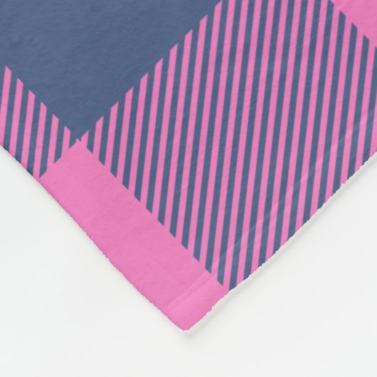 Retro ästhetisches Prüfbrett Muster rosa Name Fleecedecke (Ecke)